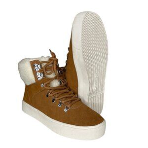 Marc Fisher Darlen Leather Platform Ankle Boots Size 8